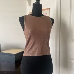 Madden Girl Sparkling Tan Tank Top